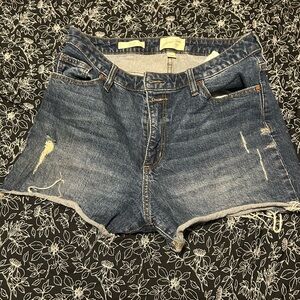 Universal Thread Blue Jean Shorts Distressed High-Waisted